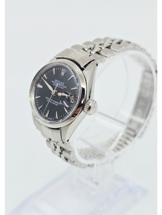 Rolex Lady Date 6516 Datejust Dial Black Tritium Jubilee 24mm Vintage Watch main image 9